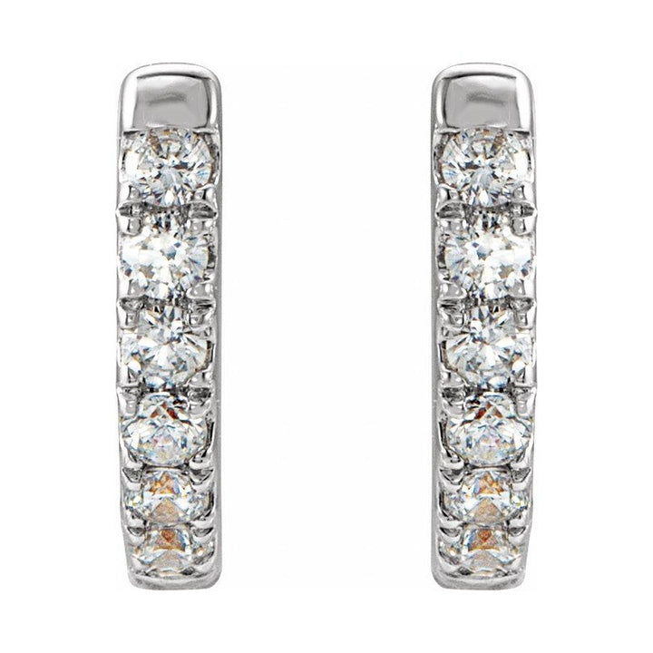 Accented U-Hoop Earrings