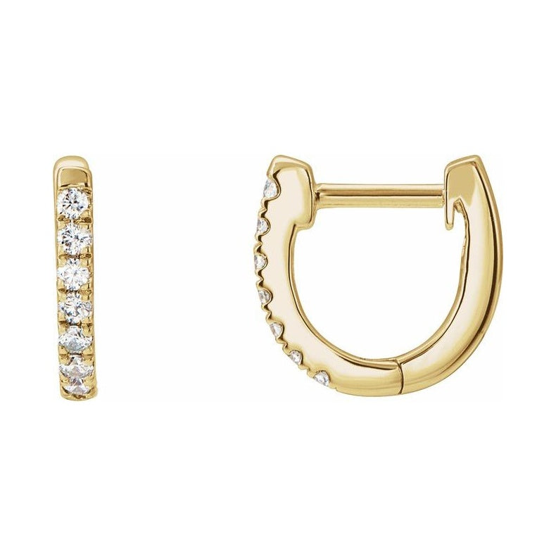 Accented U-Hoop Earrings