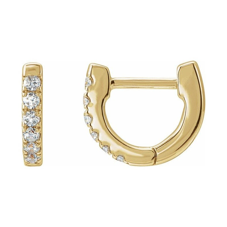Accented U-Hoop Earrings