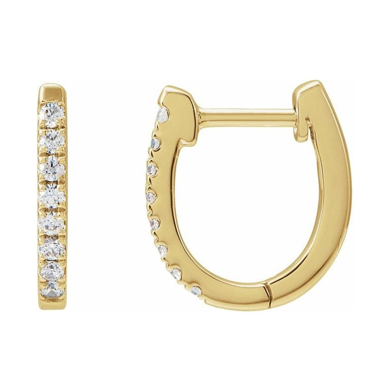 Accented U-Hoop Earrings
