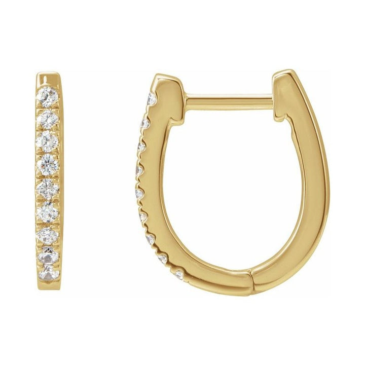 Accented U-Hoop Earrings