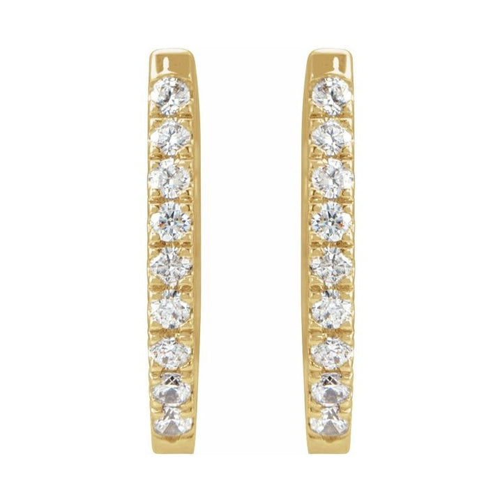 Accented U-Hoop Earrings