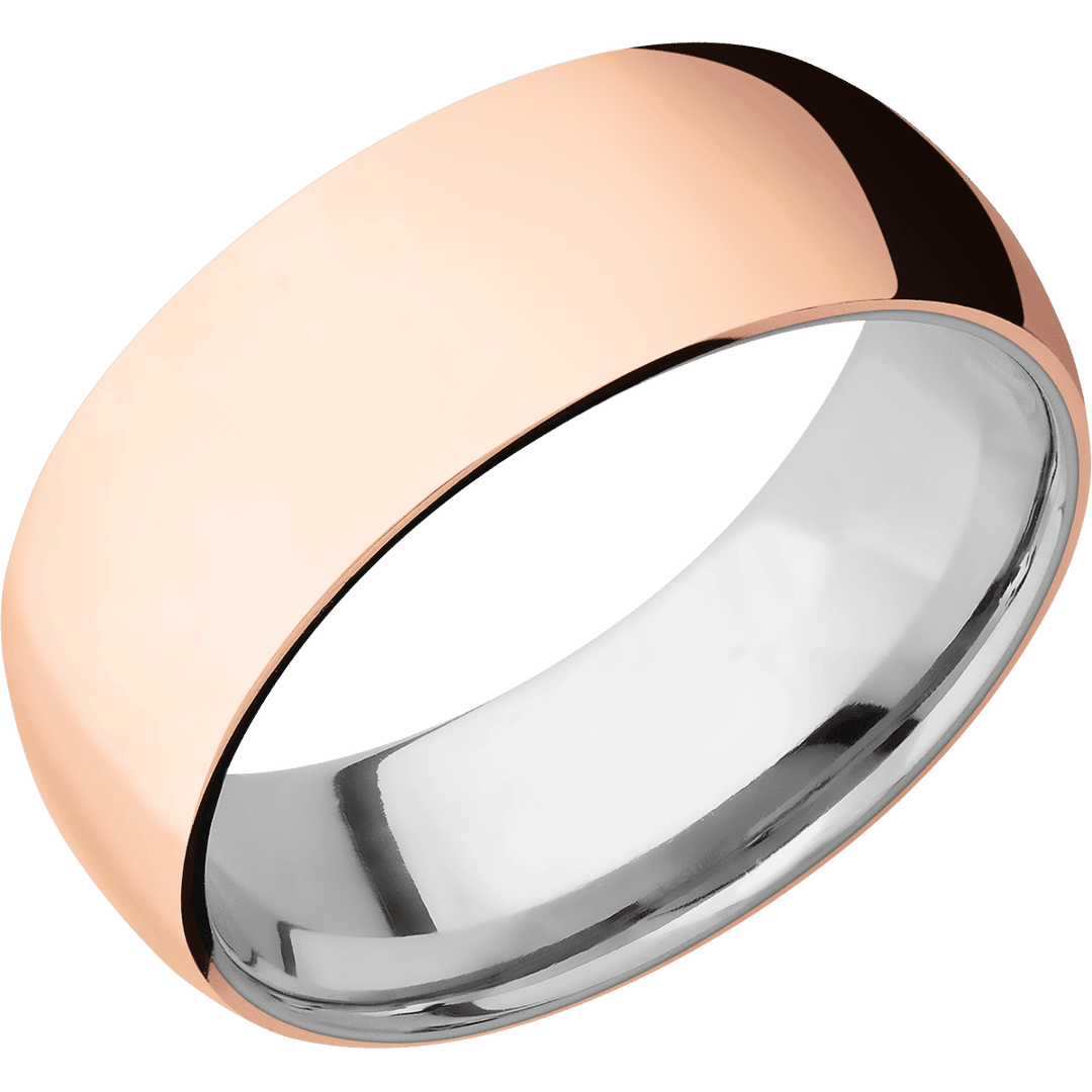 18K Rose Gold + Polish Finish + Titanium