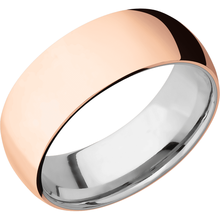 18K Rose Gold + Polish Finish + Titanium