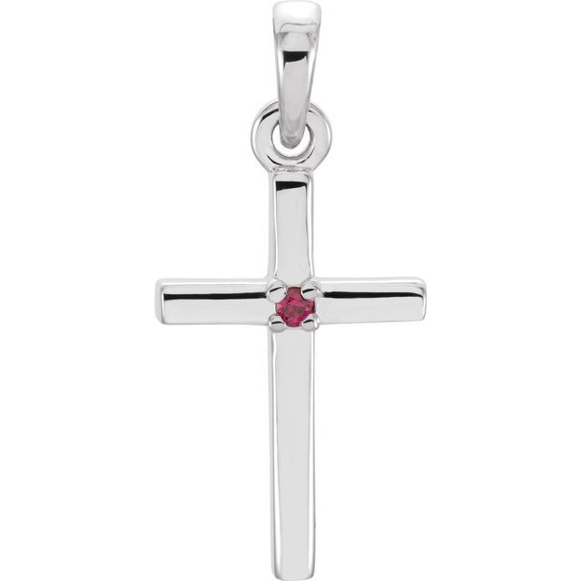 Birthstone Cross Pendant