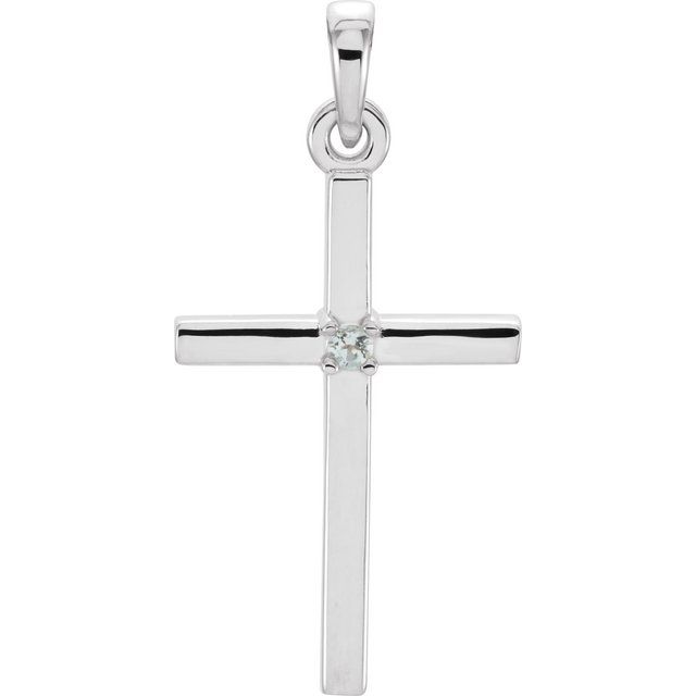 Birthstone Cross Pendant