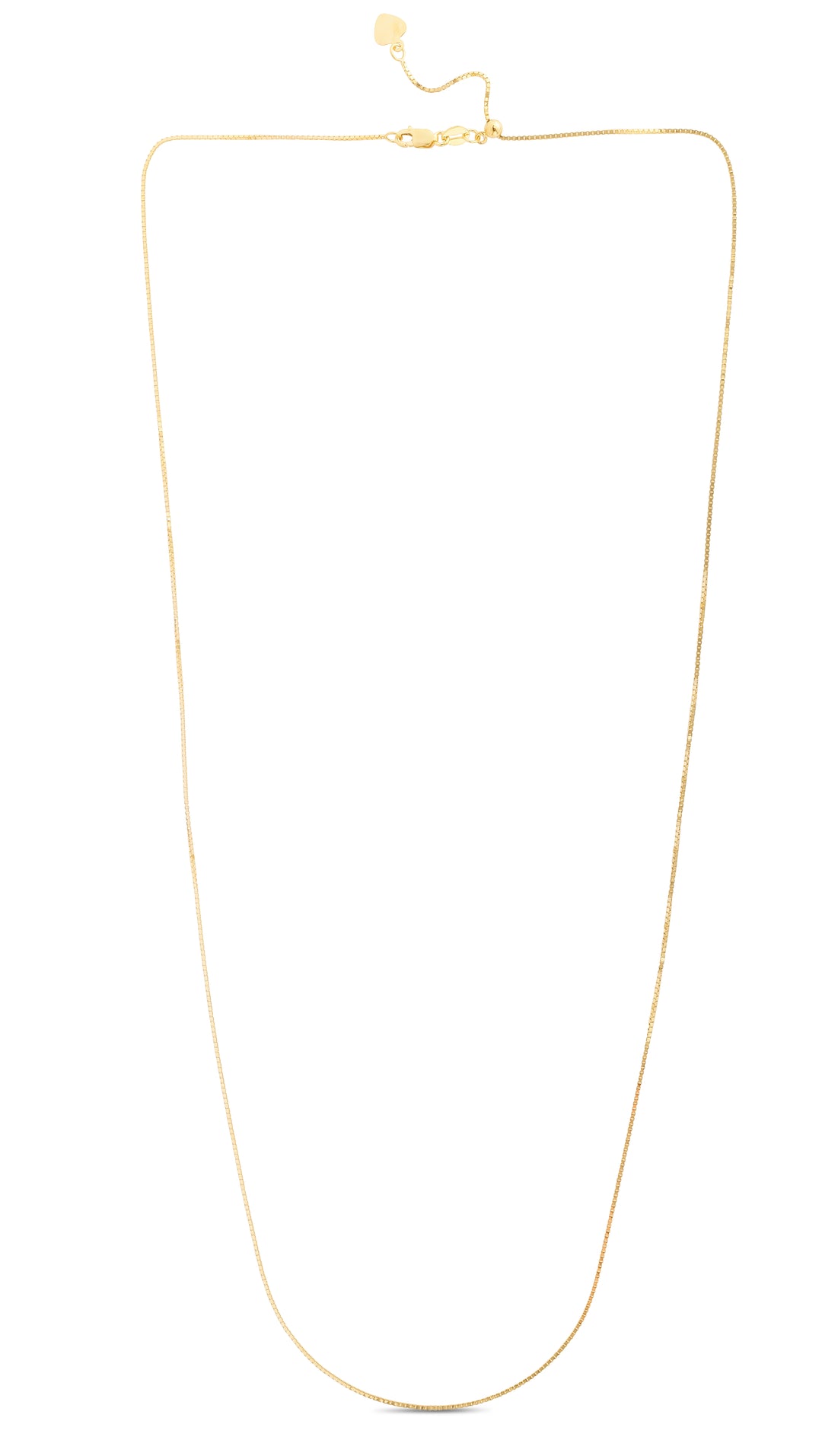 14K Gold 0.94mm Adjustable Box Chain