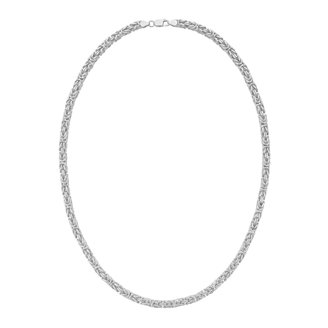 Silver 4.8mm Lite Square Byzantine Chain
