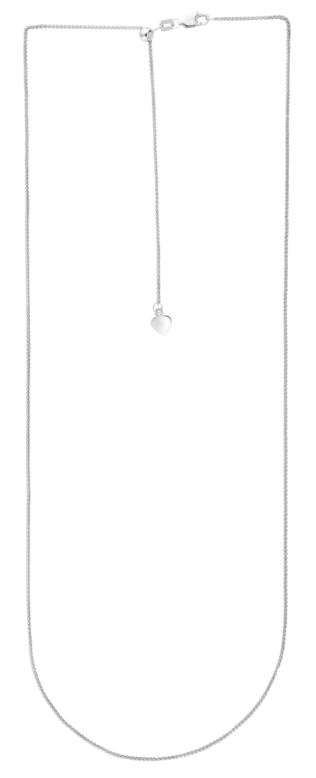 14K Gold 1mm Adjustable Wheat Chain