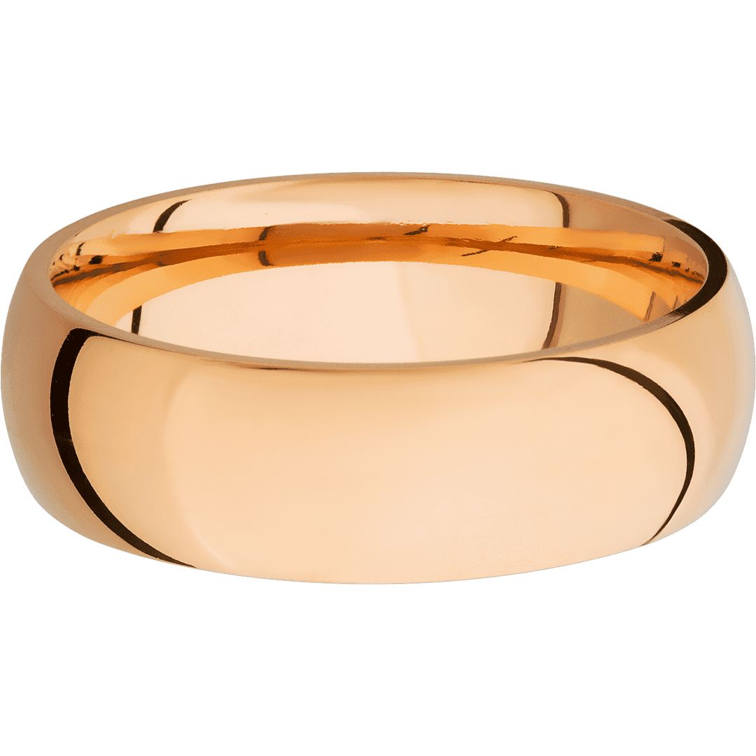 14K Rose Gold + Polish Finish