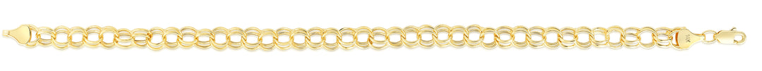 14K Gold 5.8mm Lite Charm Bracelet