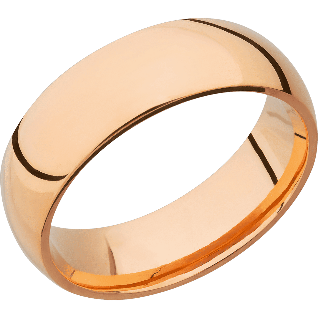 14K Rose Gold + Polish Finish
