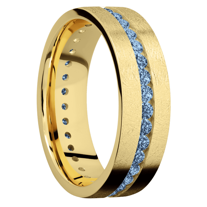 14K Yellow Gold + Distressed Finish