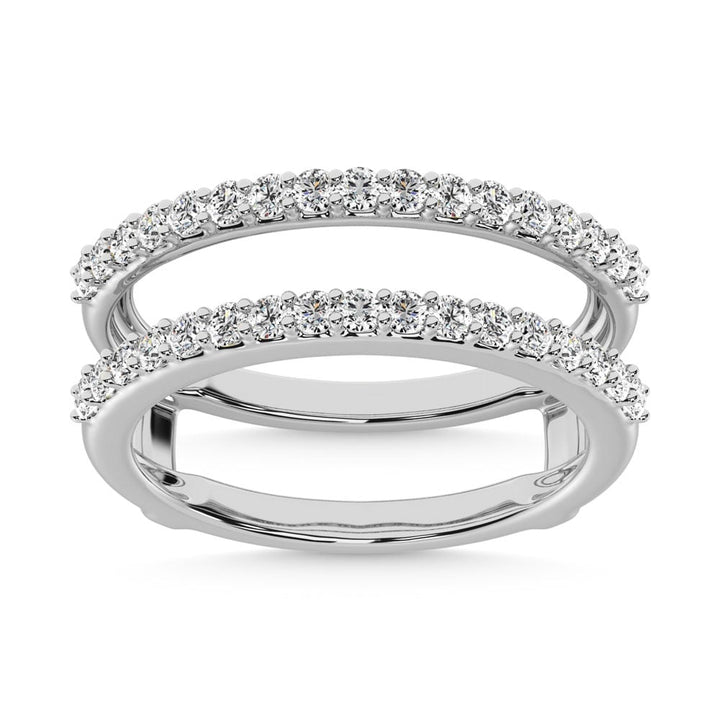 14K White Gold Diamond 1/2 Ct.Tw. Guard Ring
