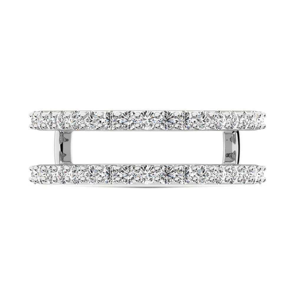 14K White Gold Diamond 1/2 Ct.Tw. Guard Ring