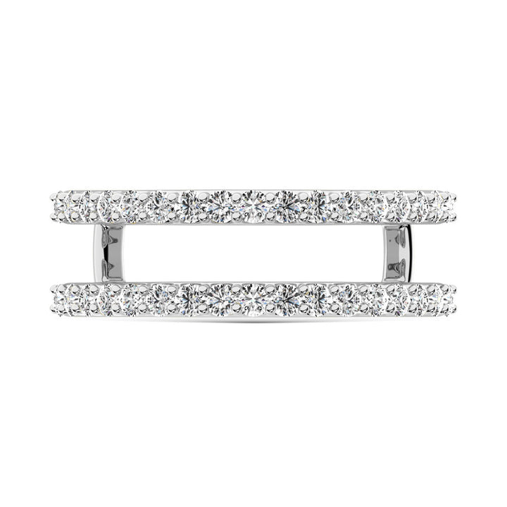 14K White Gold Diamond 1/2 Ct.Tw. Guard Ring