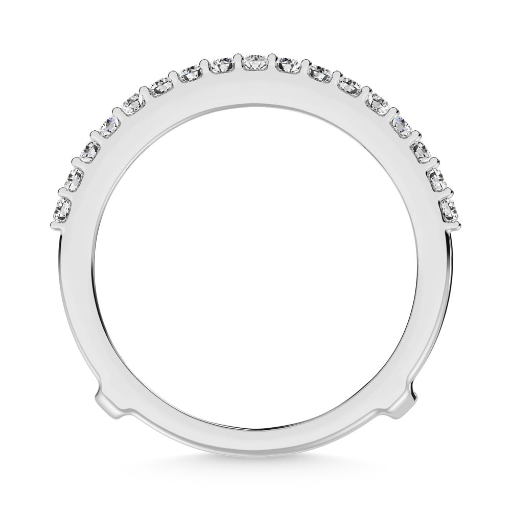 14K White Gold Diamond 1/2 Ct.Tw. Guard Ring