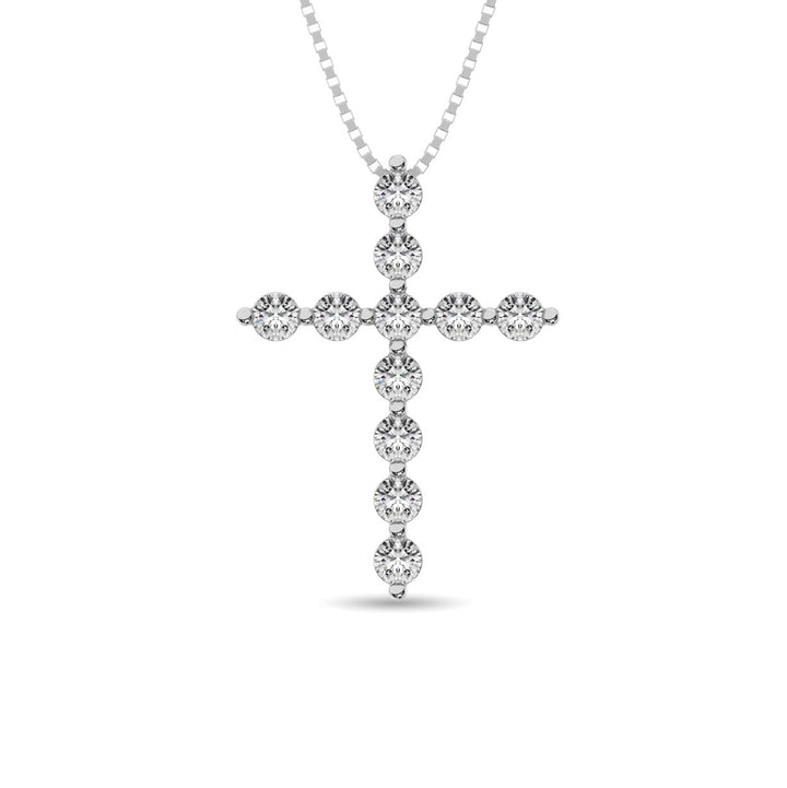 Diamond 1 Ct.Tw. Cross Pendant in 14K White Gold