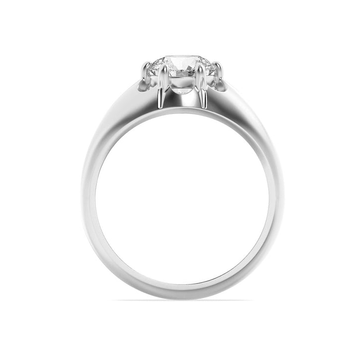 2Cttw Round Shaped Lab Grown Diamond (F/VS) Mens Ring in 14K Gold
