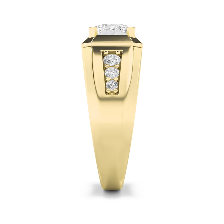 3.25Cttw Emerald Shaped Lab Grown Diamond (F/VS) Ring in 14K Gold
