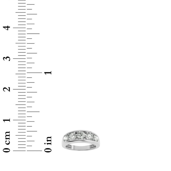 2Cttw Round Shaped Lab Grown Diamond (F/VS) Mens Ring in 14K Gold