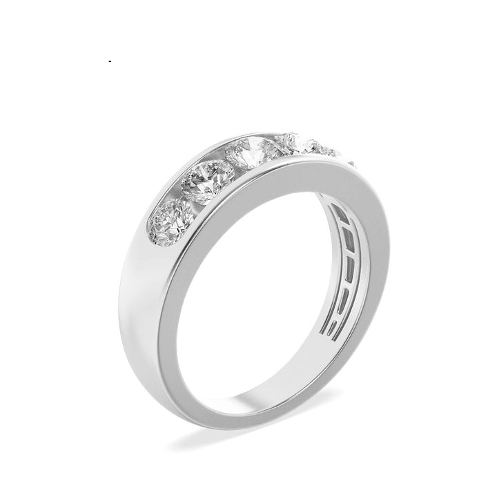 2Cttw Round Shaped Lab Grown Diamond (G/VS) Mens Ring in 14K Gold
