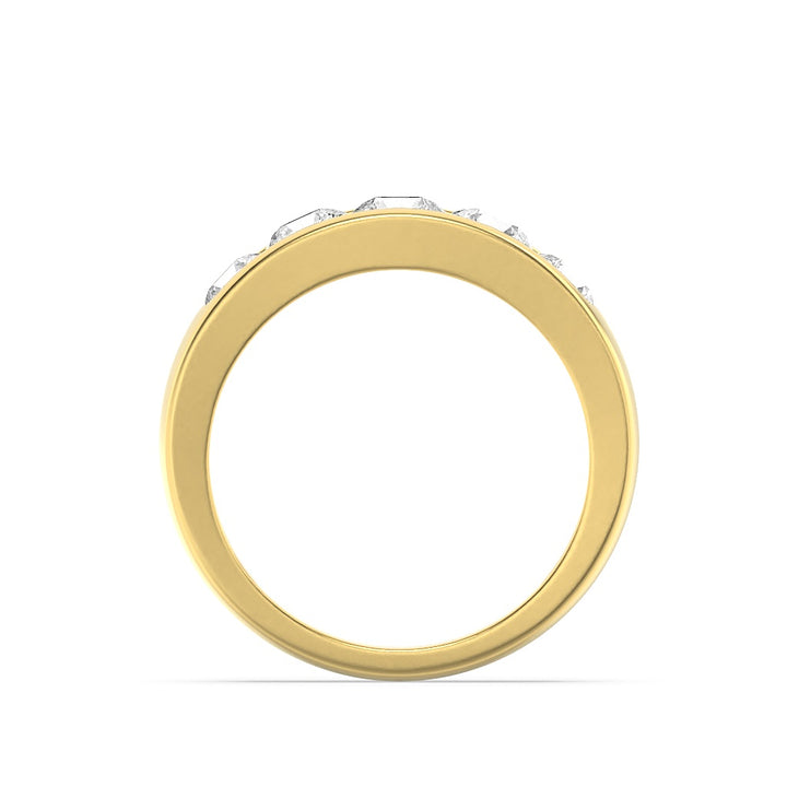 2Cttw Round Shaped Lab Grown Diamond (G/VS) Mens Ring in 14K Gold