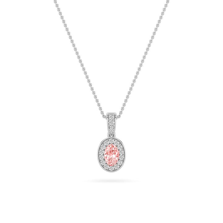 1.3Cttw Oval Shaped Lab Grown Diamond (F/VS)  Pendant in 14K Gold