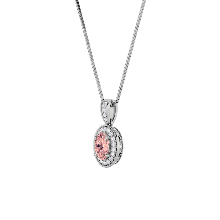 1.3Cttw Oval Shaped Lab Grown Diamond (F/VS)  Pendant in 14K Gold