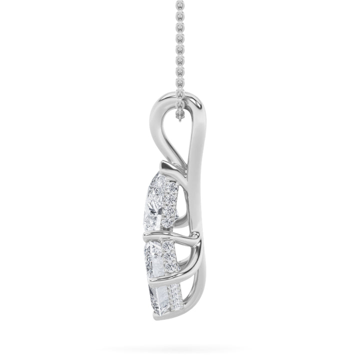 3Cttw Radiant Shaped Lab Grown Diamond (F/VS) TOIEt Moi Fashion Pendant in 14K Gold
