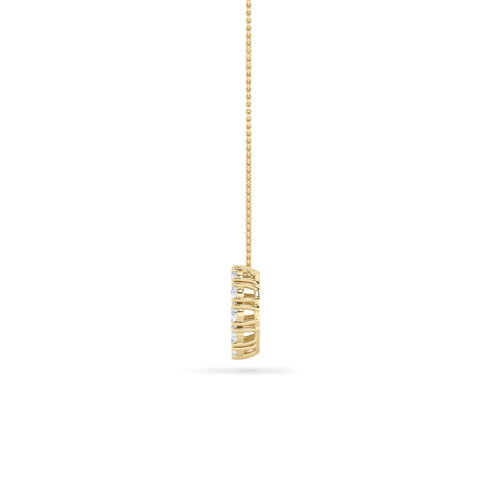 2Cttw Round Shaped Lab Grown Diamond (F/VS) Circle Pendant in 14K Gold