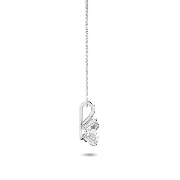 1CTW Elongated Cushion Shaped Lab Grown Diamond (F/VS) Split Bale Solitaire Pendant in 14K Gold