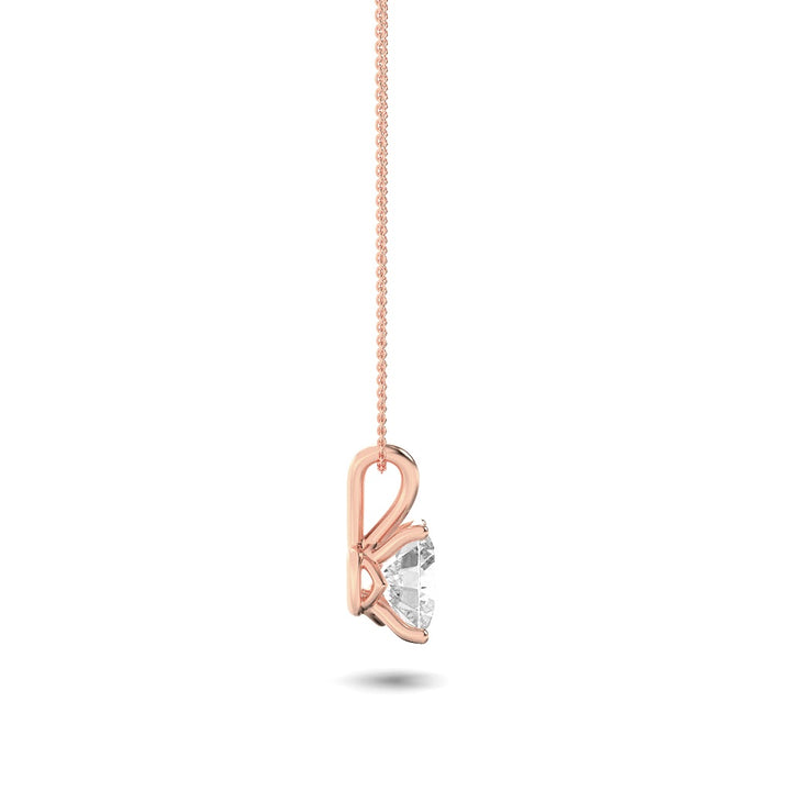 1CTW Elongated Cushion Shaped Lab Grown Diamond (F/VS) Split Bale Solitaire Pendant in 14K Gold