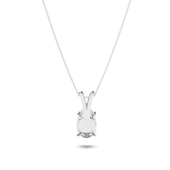 2Cttw Pear Shaped Lab Grown Diamond (F/VS) Split Bale Solitaire Pendant in 14K Gold