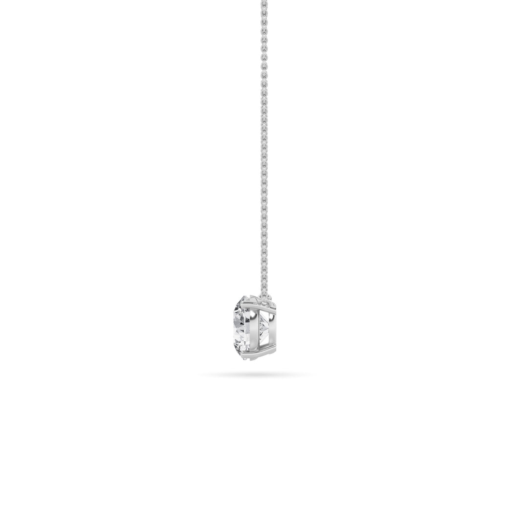 0.25CTW Round Shaped Lab Grown Diamond (F/VS) Solitaire Necklace in 14K Gold
