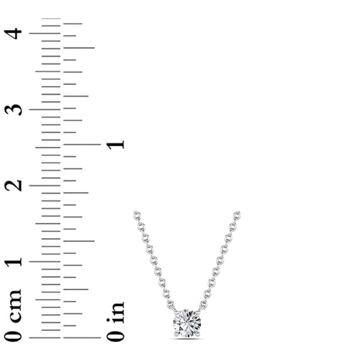 0.25CTW Round Shaped Lab Grown Diamond (G/VS) Solitaire Necklace in 14K Gold