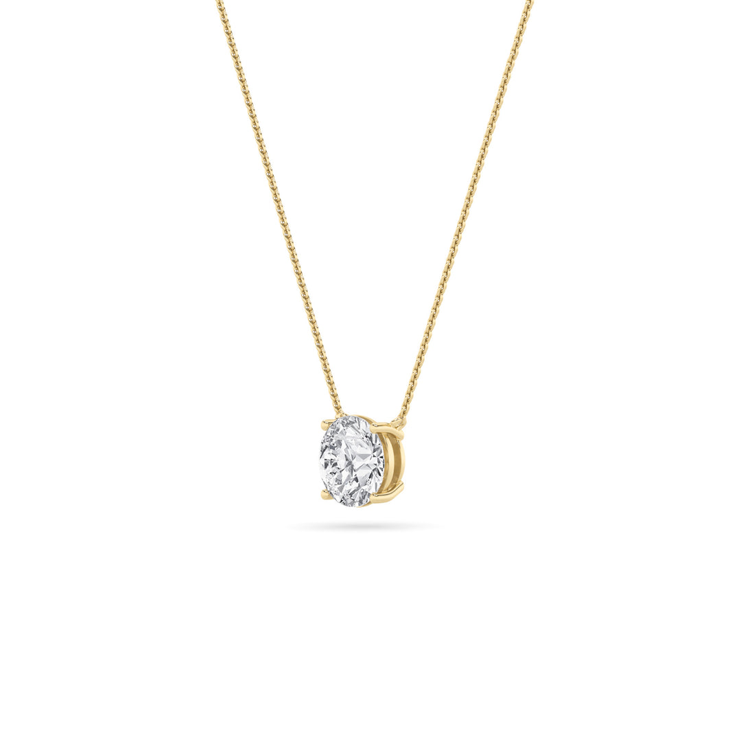 0.25CTW Round Shaped Lab Grown Diamond (G/VS) Solitaire Necklace in 14K Gold