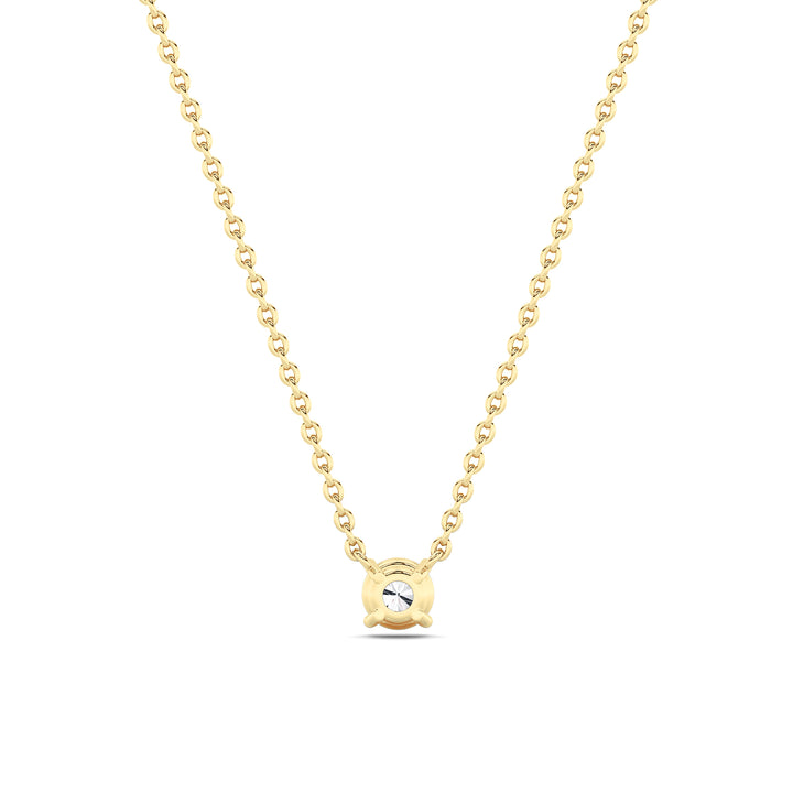 0.25CTW Round Shaped Lab Grown Diamond (G/VS) Solitaire Necklace in 14K Gold
