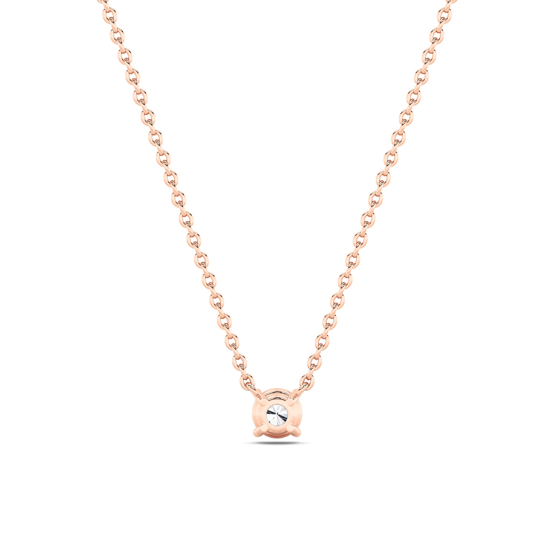 0.25CTW Round Shaped Lab Grown Diamond (G/VS) Solitaire Necklace in 14K Gold