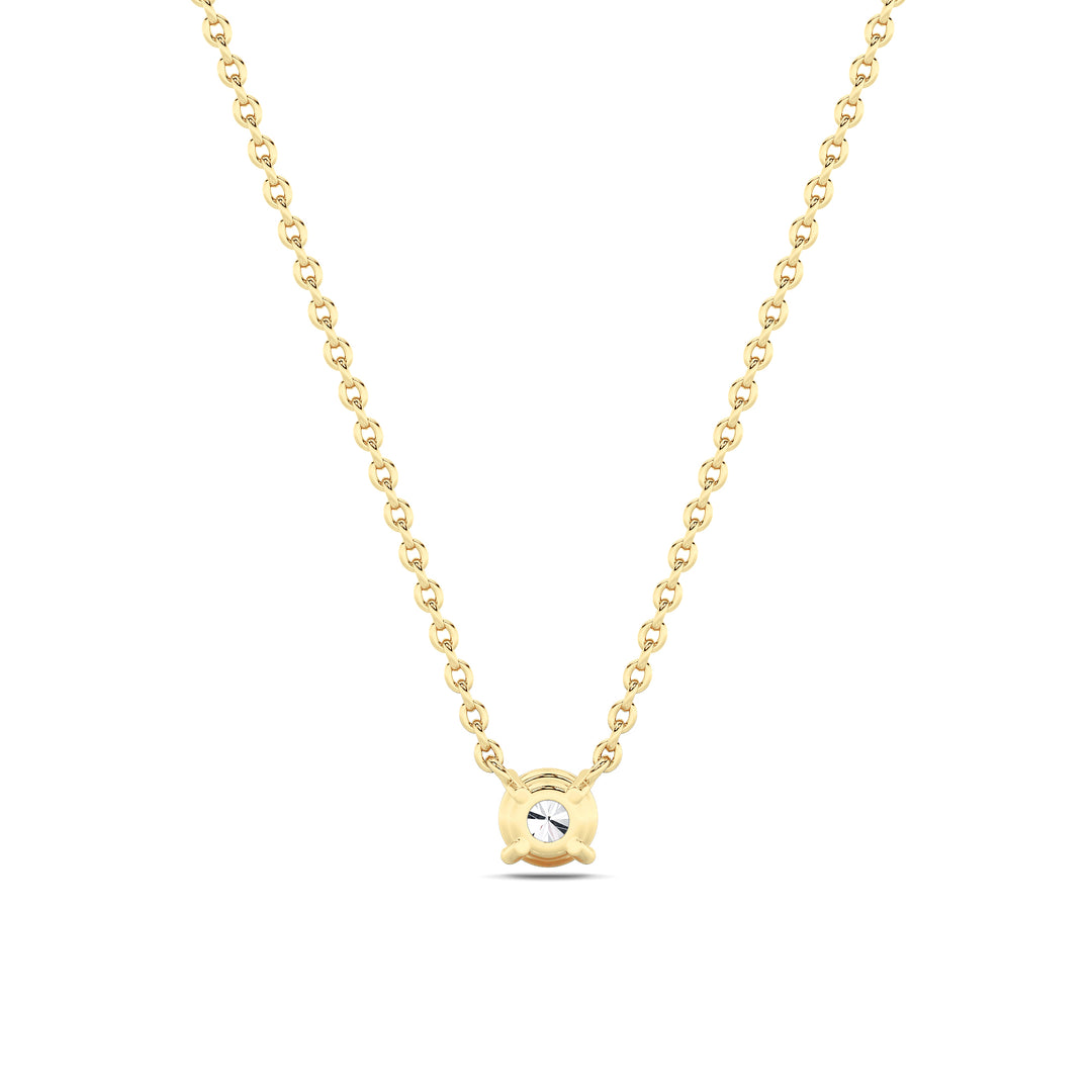 0.5CTW Round Shaped Lab Grown Diamond (F/VS) Necklace in 14K Gold