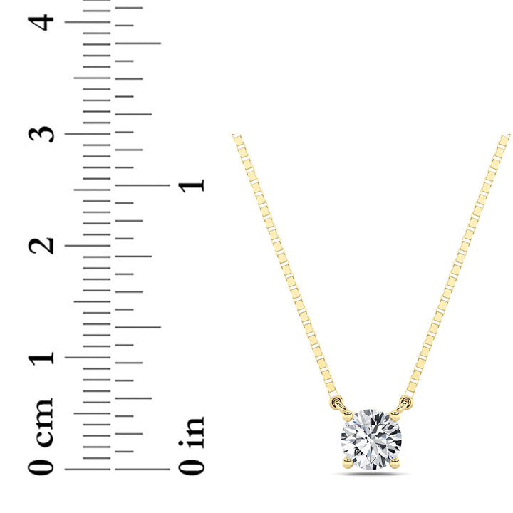 0.5CTW Round Shaped Lab Grown Diamond (F/VS) Necklace in 14K Gold