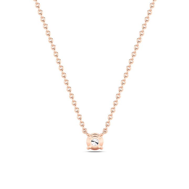 0.5CTW Round Shaped Lab Grown Diamond (G/VS) Necklace in 14K Gold