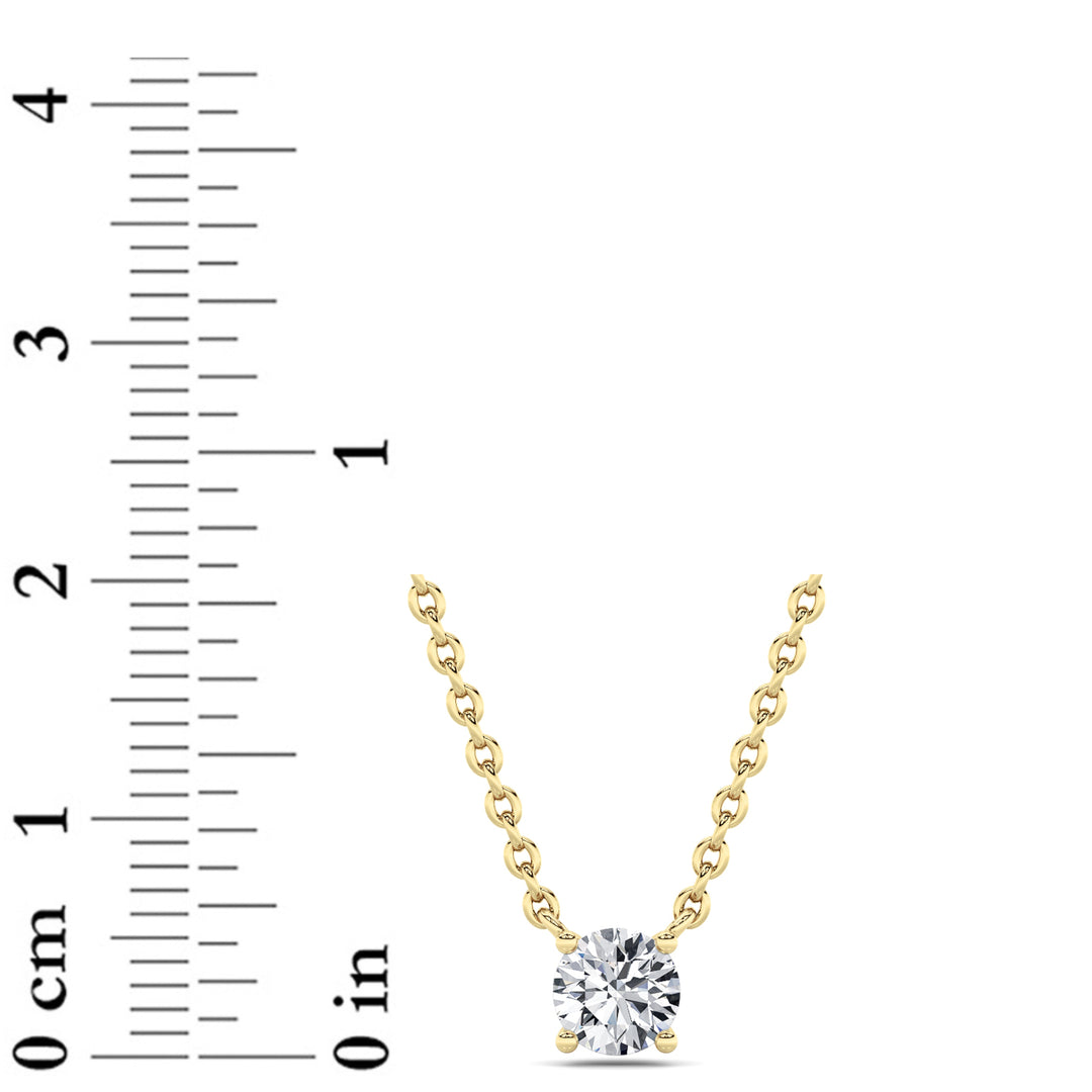 0.75CTW Round Shaped Lab Grown Diamond (G/VS) Solitaire Necklace in 14K Gold