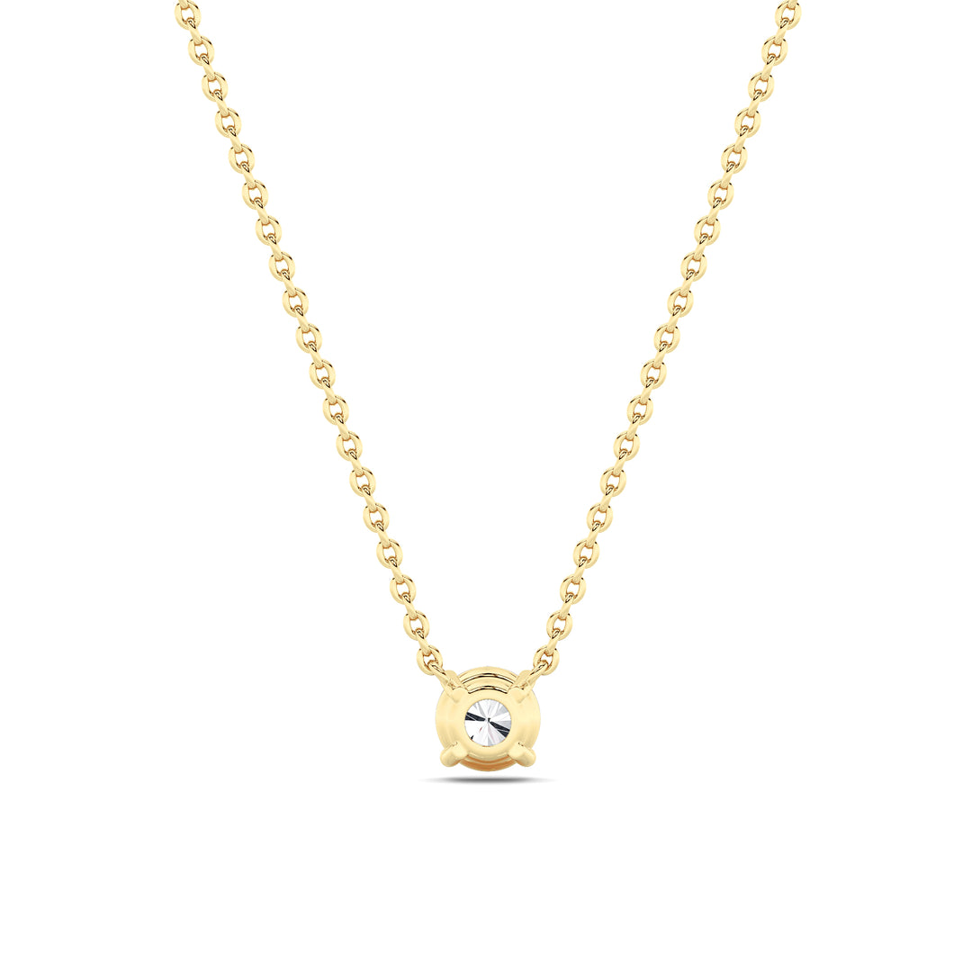1CTW Round Shaped Lab Grown Diamond (F/VS) Solitaire Necklace in 14K Gold