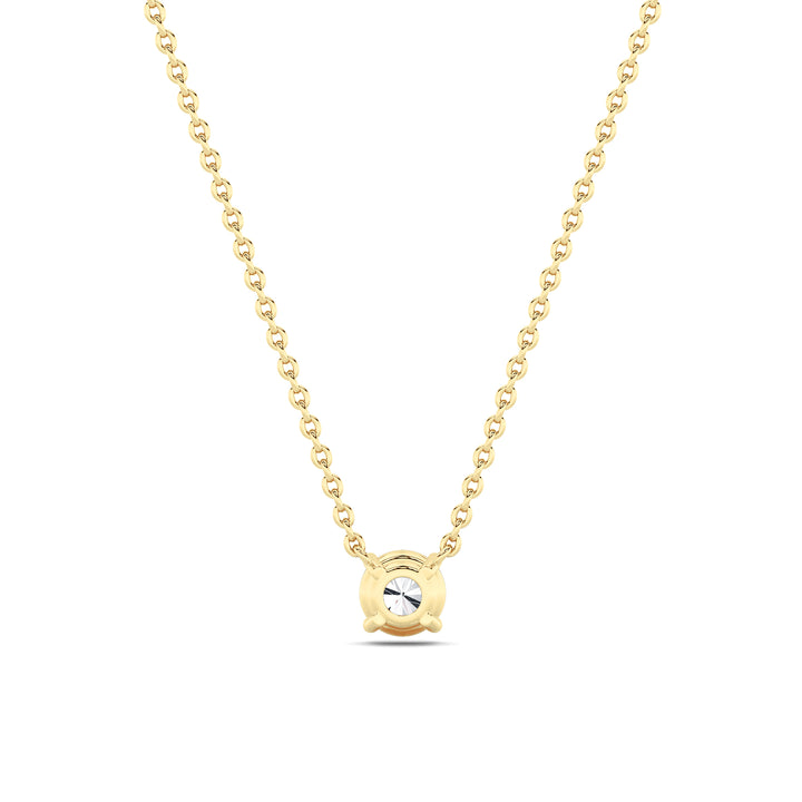 1CTW Round Shaped Lab Grown Diamond (F/VS) Solitaire Necklace in 14K Gold