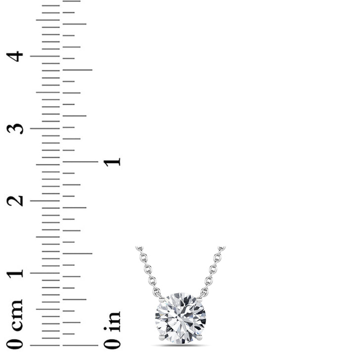 1.5CTW Round Shaped Lab Grown Diamond (F/VS)  Necklace in 14K Gold