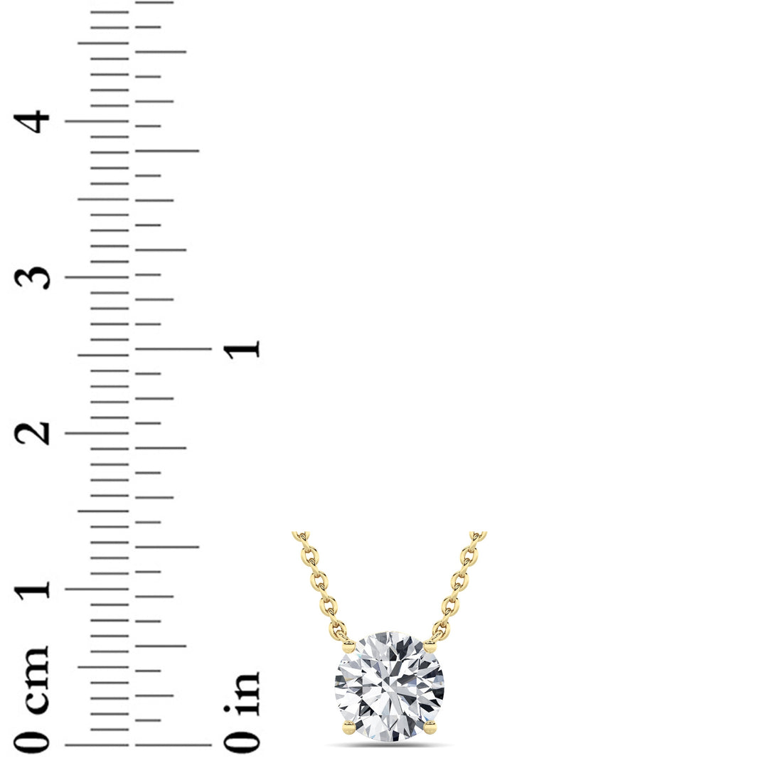 1.5CTW Round Shaped Lab Grown Diamond (F/VS)  Necklace in 14K Gold