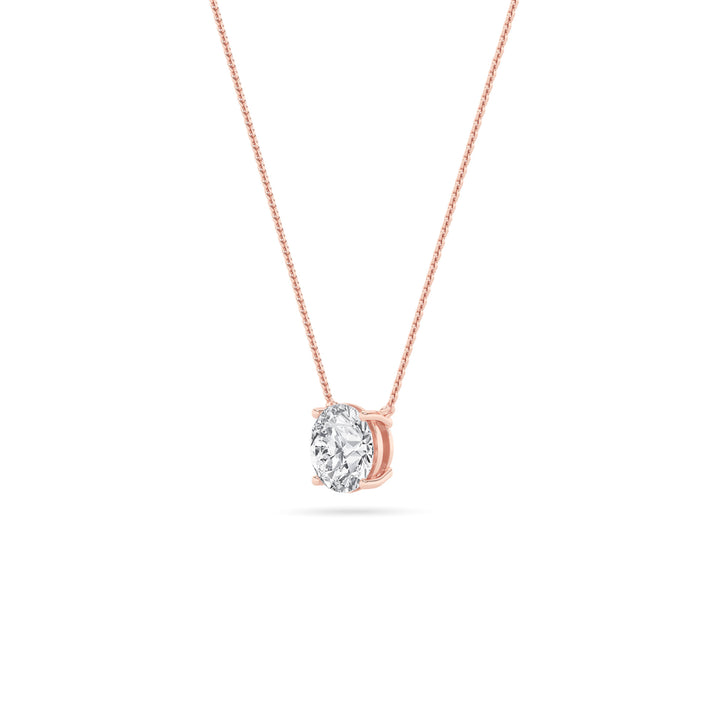 1.5CTW Round Shaped Lab Grown Diamond (G/VS)  Necklace in 14K Gold