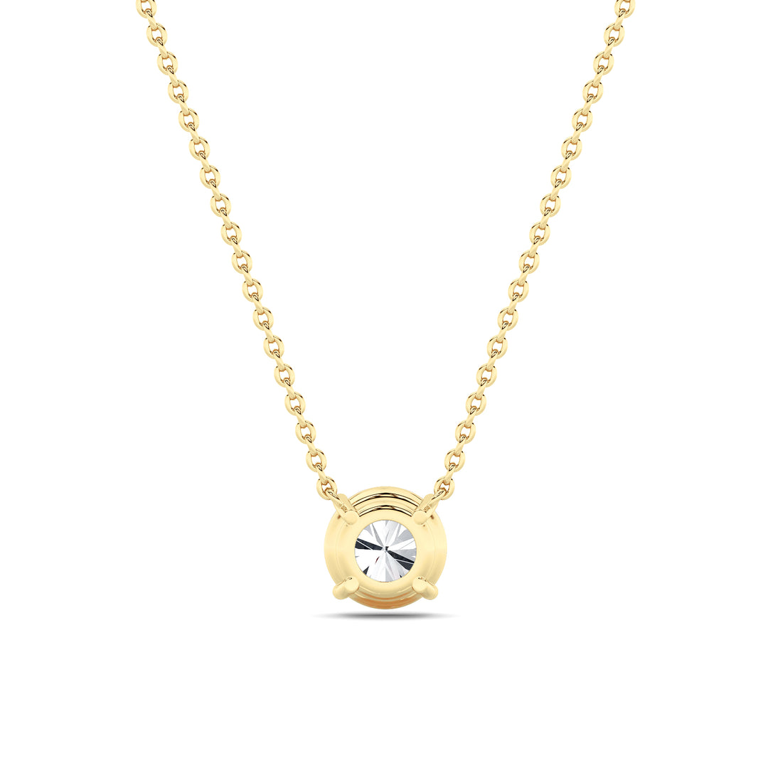 2CTW Round Shaped Lab Grown Diamond (F/VS) Solitaire Necklace in 14K Gold