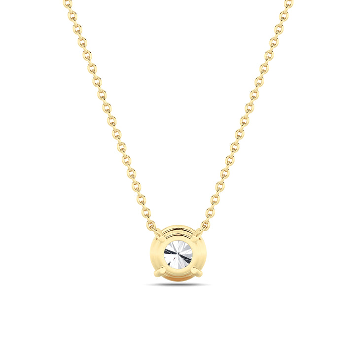 2CTW Round Shaped Lab Grown Diamond (G/VS) Solitaire Necklace in 14K Gold